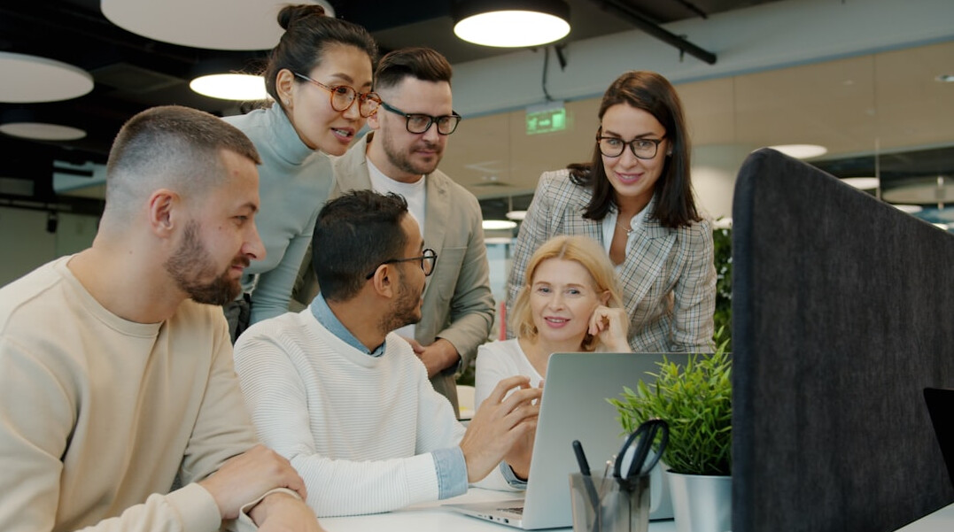 diverse office team